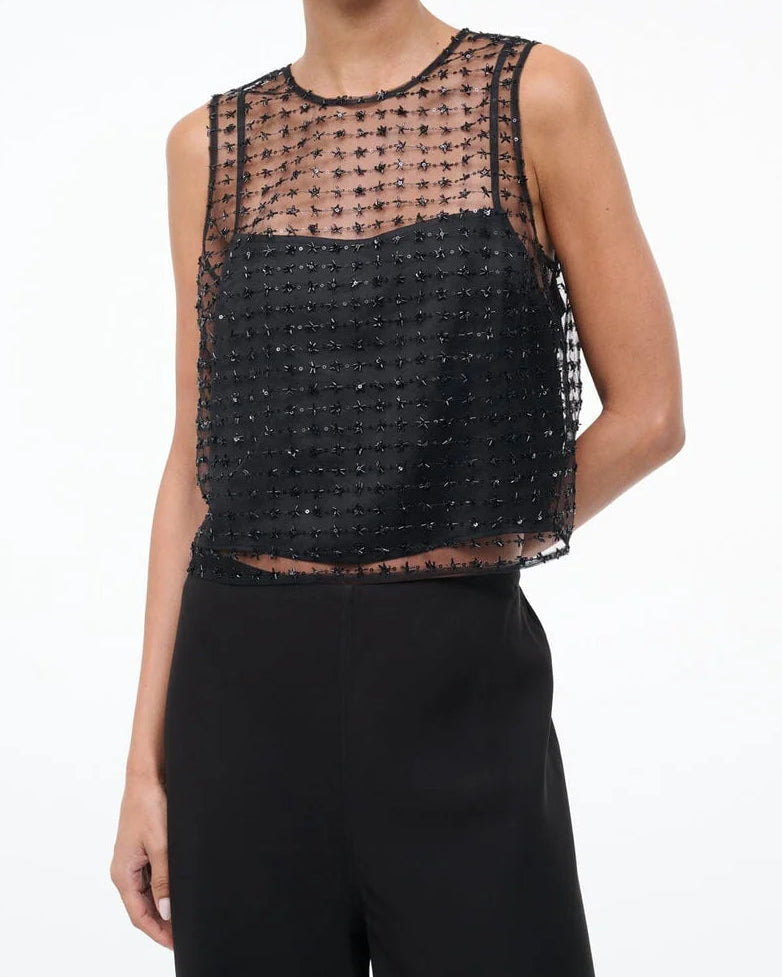 Staud Seraphina Top | Stardust Onyx