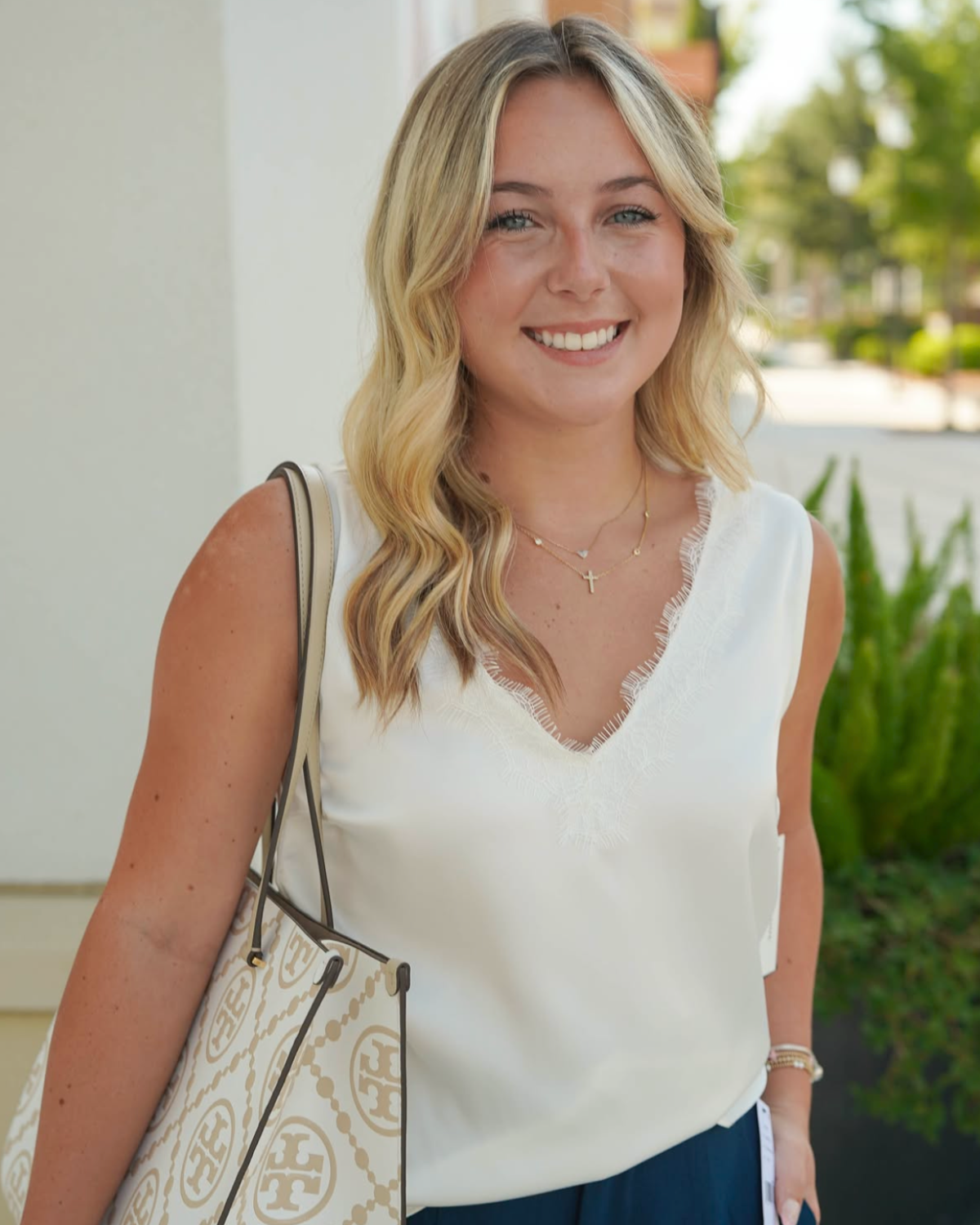 Liverpool Lace Tank | White