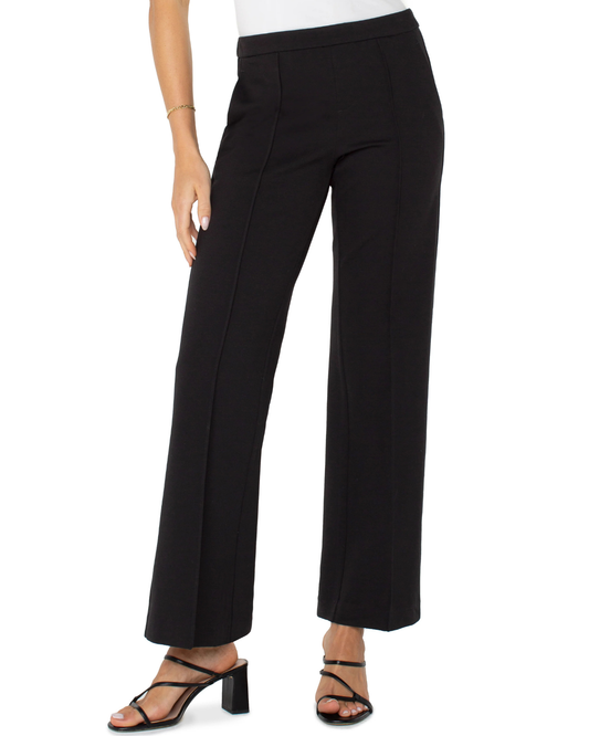 Liverpool Kayla Wide Leg Pull-on Trouser | Black