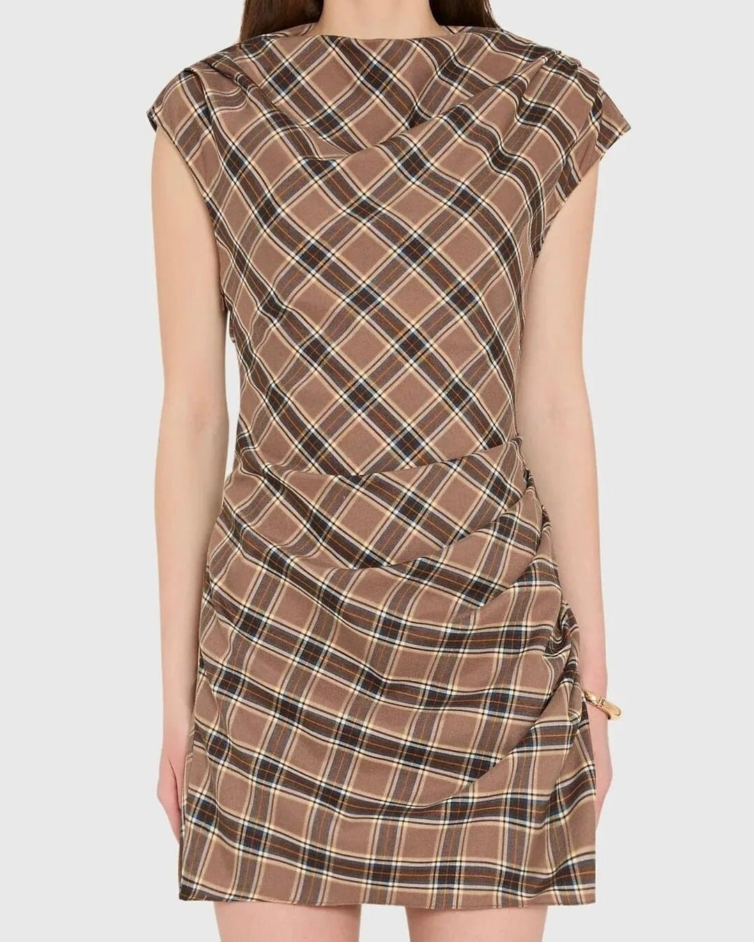 Amanda Uprichard Delancey Dress | Brown Combo
