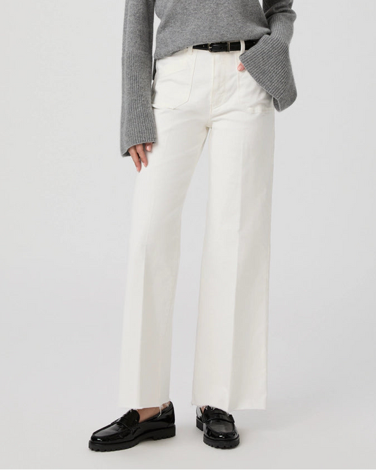 Paige Anessa 31" Wide Leg | Tonal Ecru
