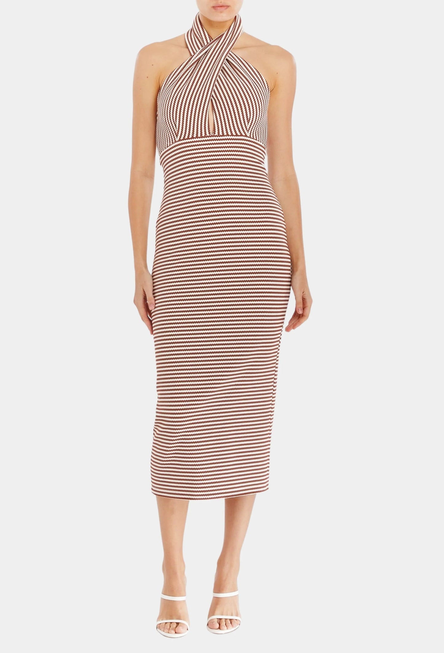 Amanda Uprichard Conchita Dress | Brown + Cream