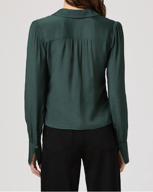 Paige Camu Shirt | Deep Emerald