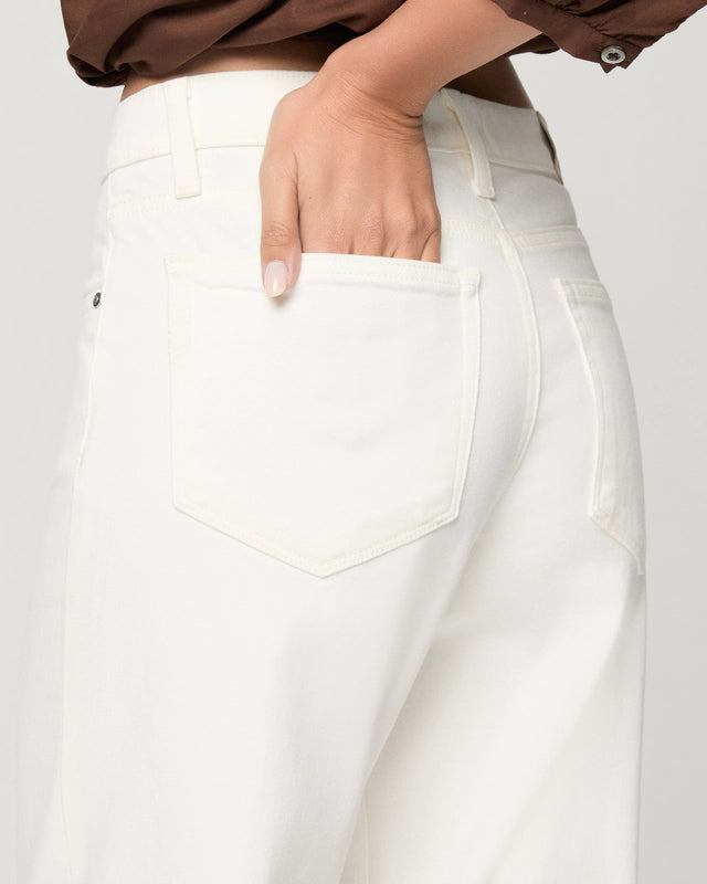 Paige Rylann Ankle Straight Leg Jean | Tonal Ecru