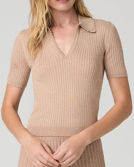 Paige Una Top | Beige Marl
