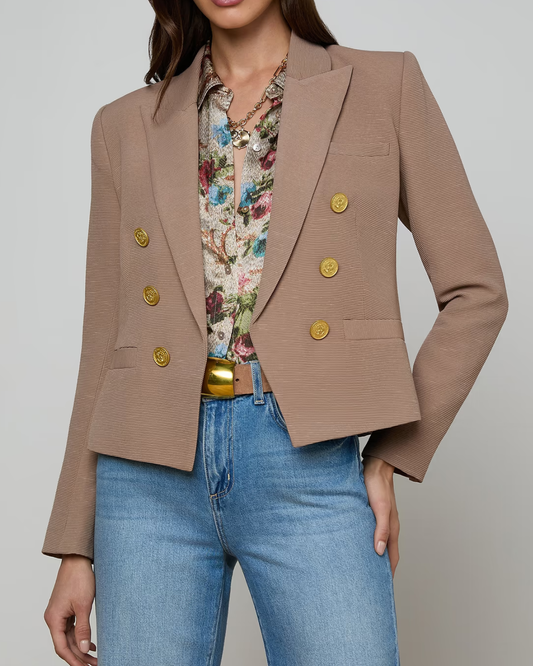 L'Agence Brooke Blazer | Portabella/Multi Floral Tapestry
