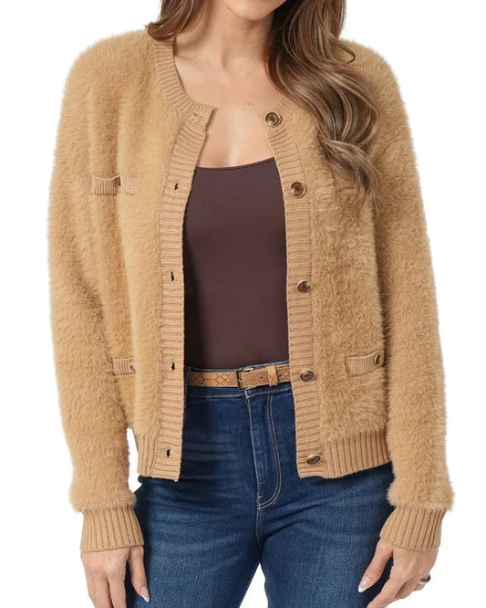Love Token Rosalie Cardigan | Camel