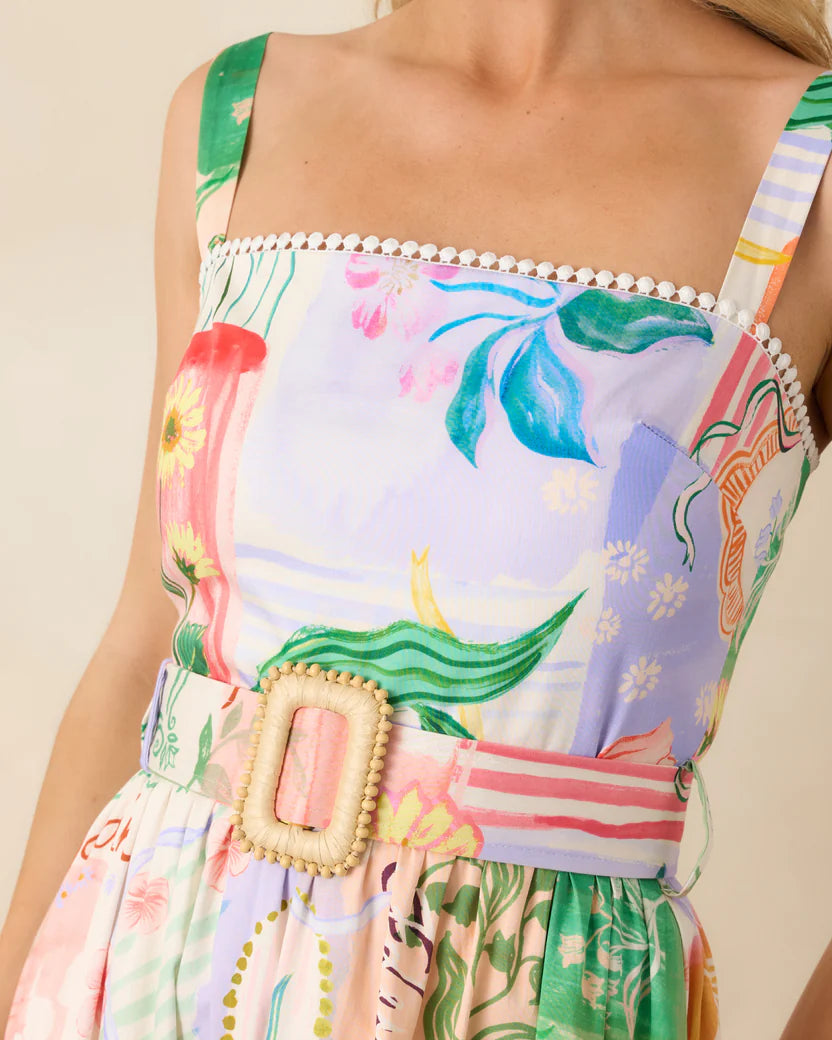 Prosperina Cassandra Dress | Peach Multi Floral