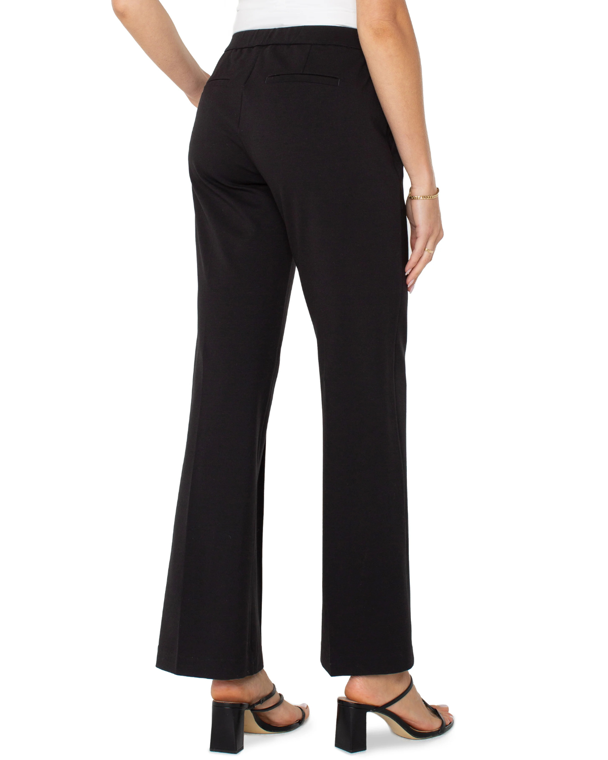 Liverpool Kayla Wide Leg Pull-on Trouser | Black