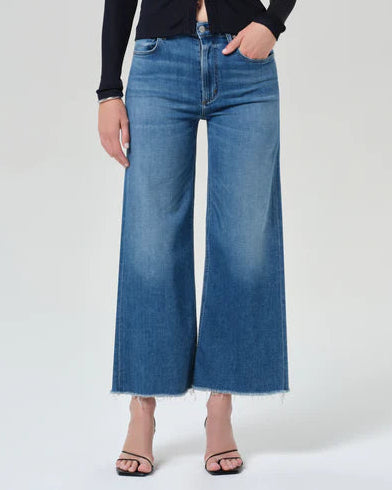 Citizens of Humanity Lyra Wide Leg Crop Raw Hem | Verve