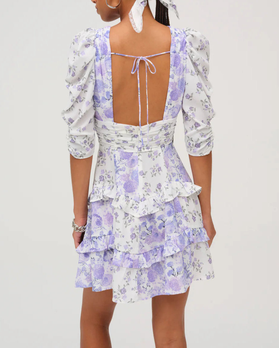 For Love & Lemons Rosalyn Mini Dress | Purple