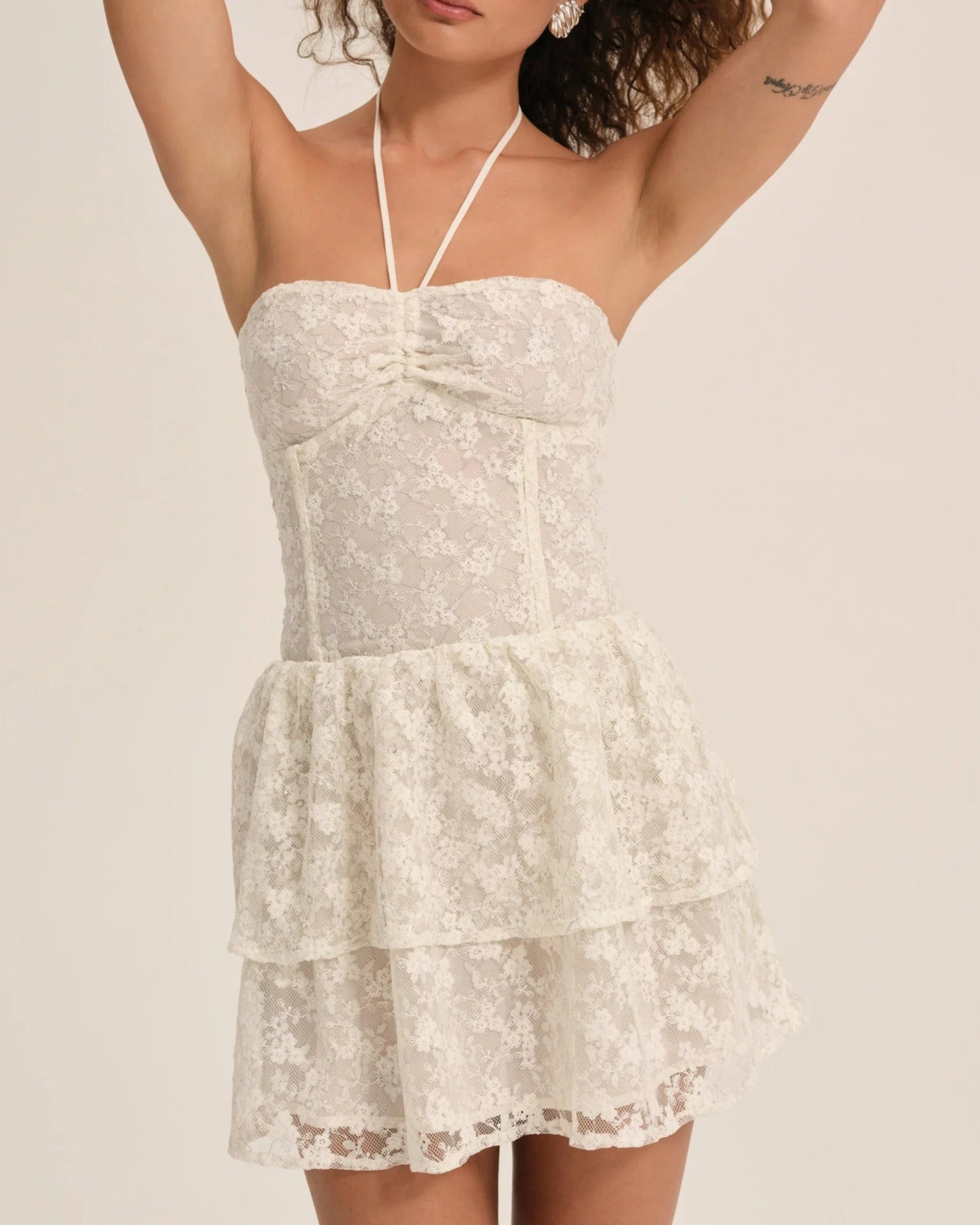 For Love & Lemons Ciao Lace Mini Dress