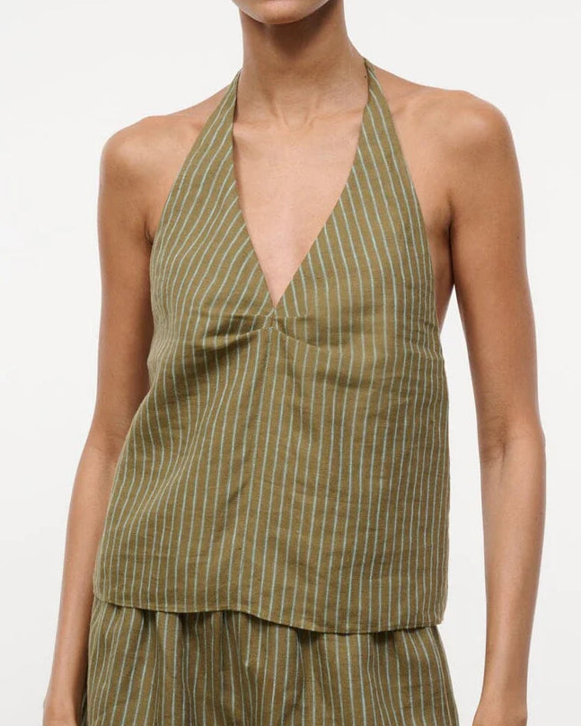 Staud Corso Linen Top | Porto Stripe
