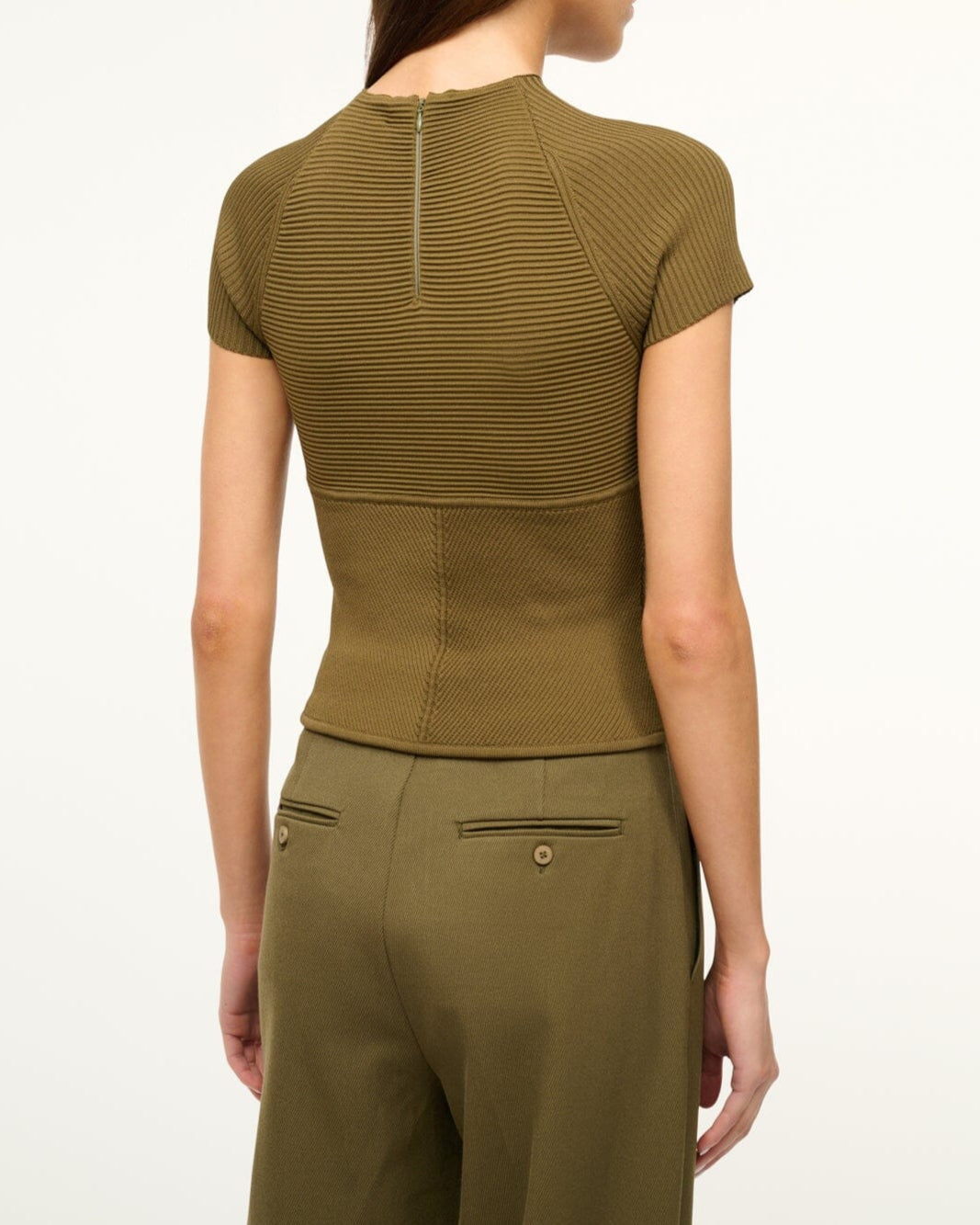 Staud Tigereye Top | Sergeant Green