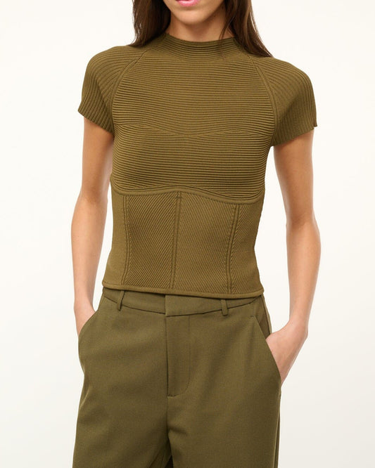 Staud Tigereye Top | Sergeant Green