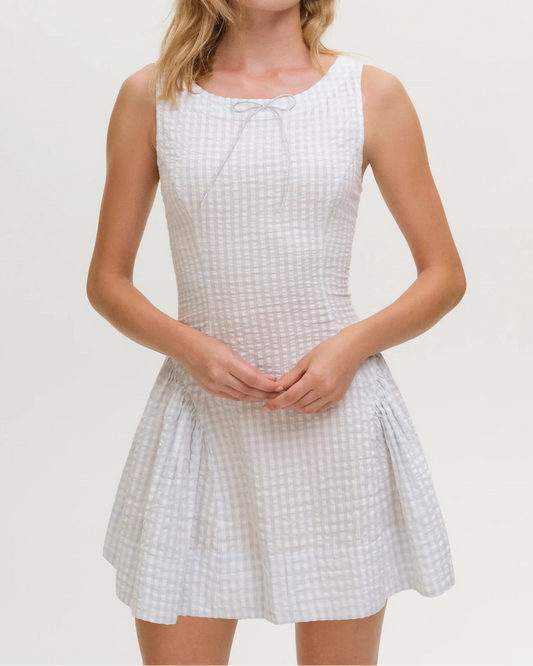 For Love & Lemons Scotch Bonnet Gingham Mini Dress