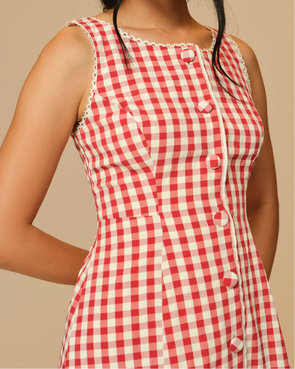 For Love & Lemons Venus Mini Dress | Red Gingham