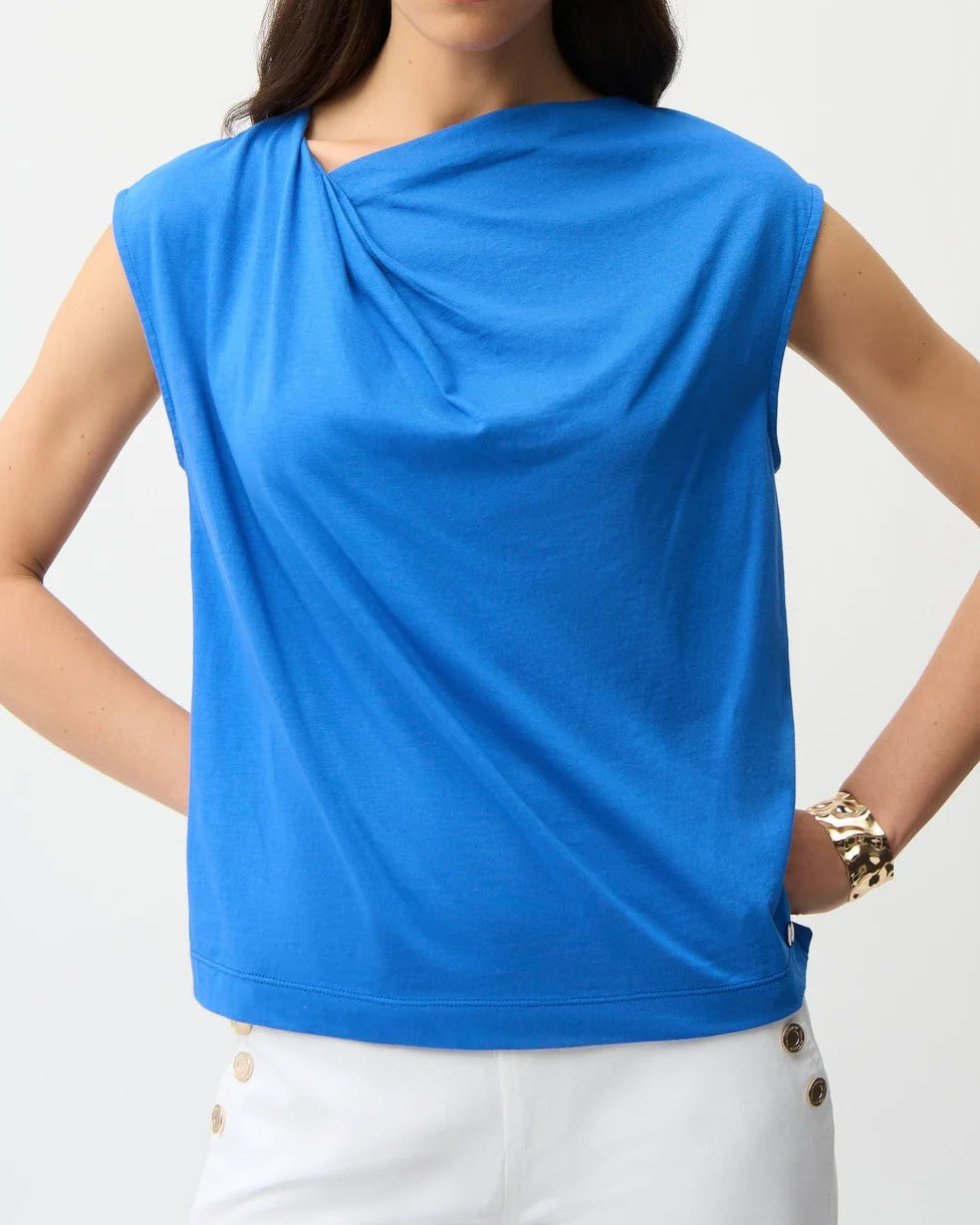 Joseph Ribkoff Asymmetric Top | Harbor Blue