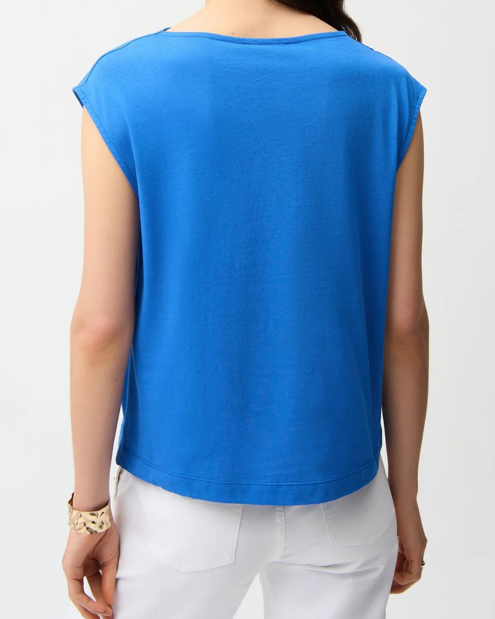 Joseph Ribkoff Asymmetric Top | Harbor Blue