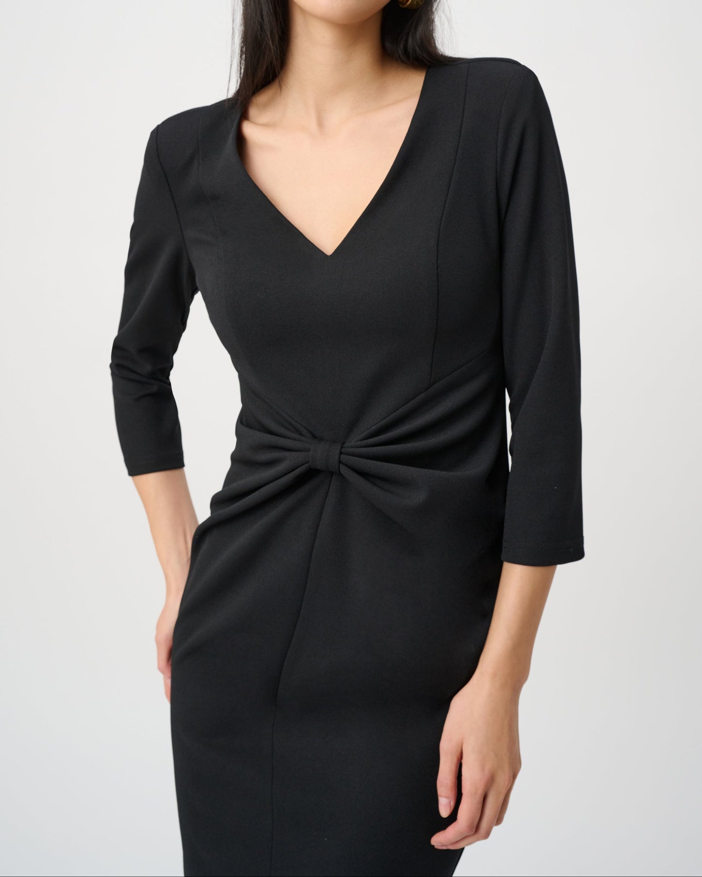 Joseph Ribkoff Knot Waist Dress | Black