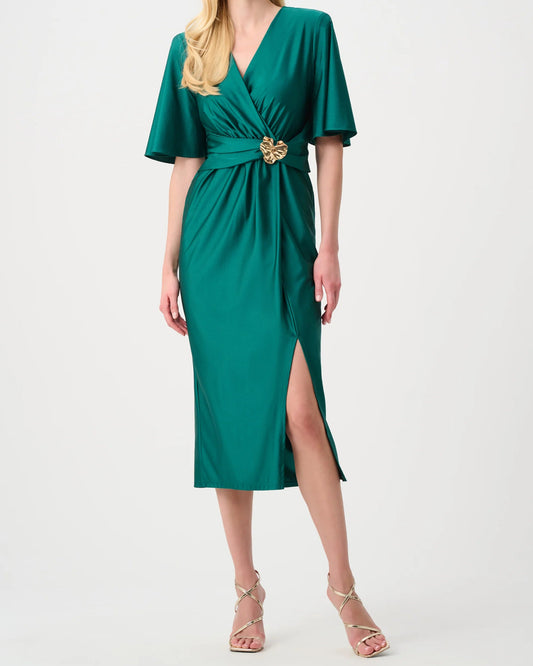 Joseph Ribkoff Green Wrap Dress