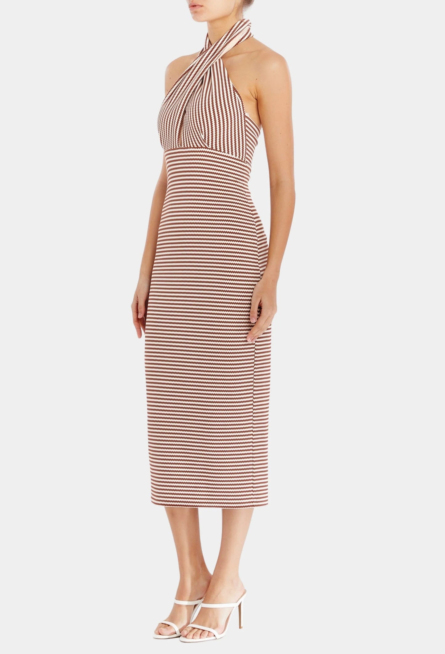 Amanda Uprichard Conchita Dress | Brown + Cream