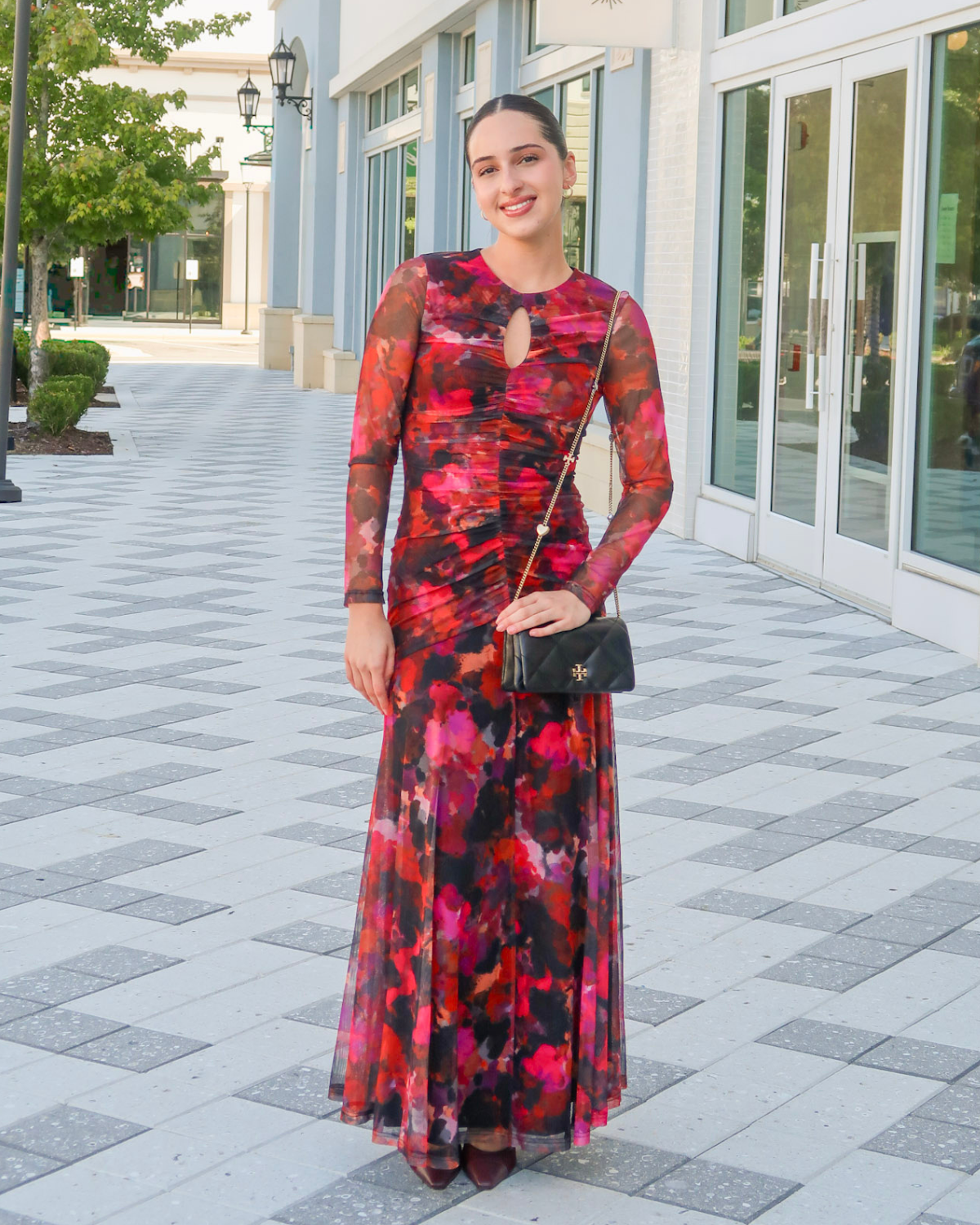 Hutch Ramy Dress | Pink Multi Abstract Paint Blot