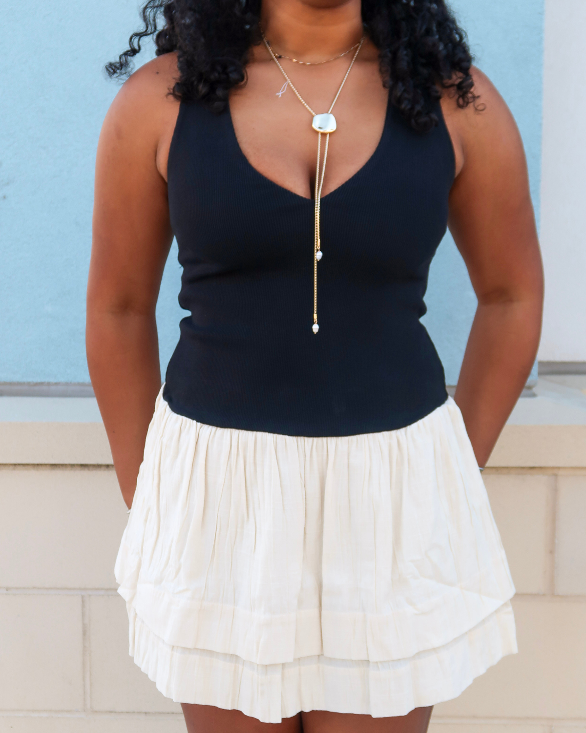 Show Me Your Mumu Kenna Mini Dress | Black/Cream