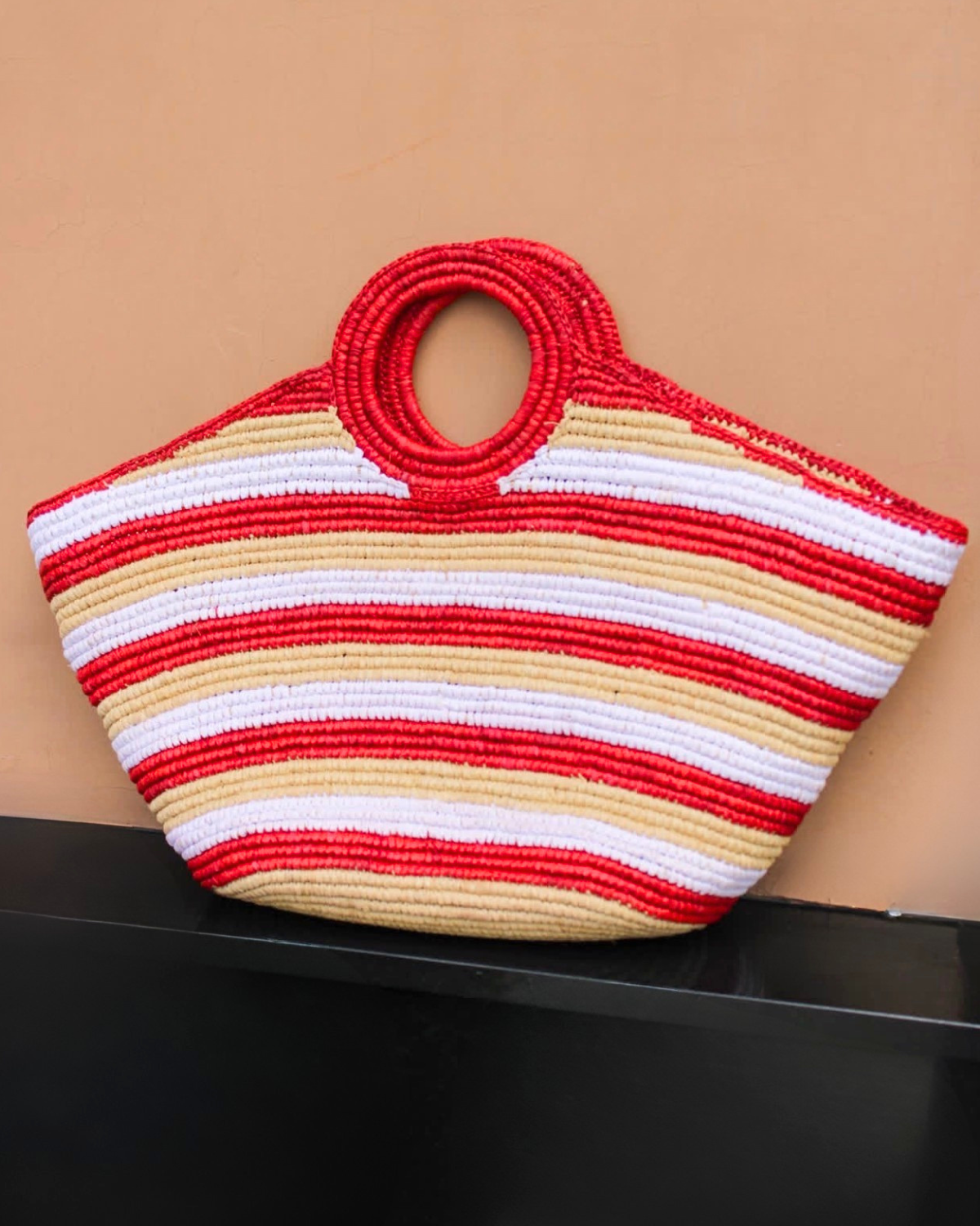 BTB Knot Large Tote | Red Multi