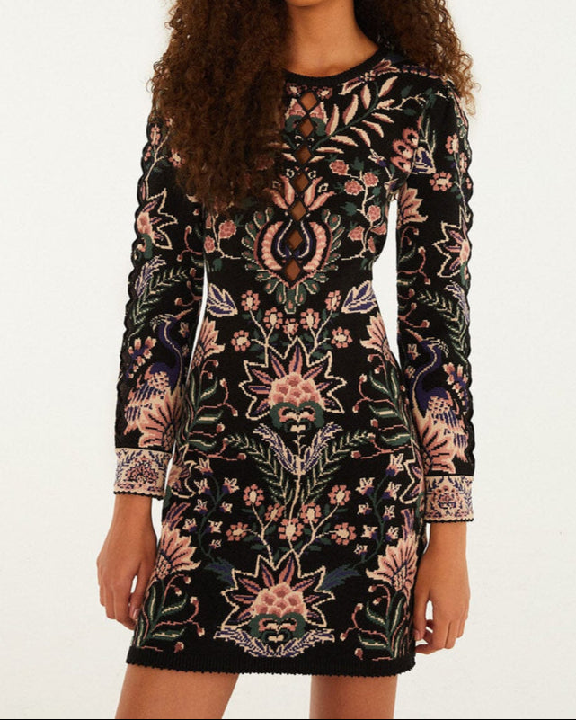 Farm Rio Marvelous Garden Knit Dress