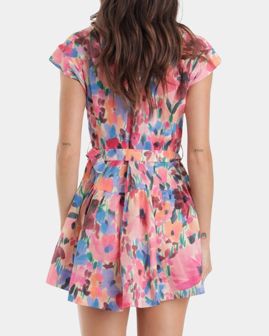 Karina Grimaldi Zellie Print Mini Dress | Flora Fiesta