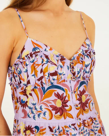 Farm Rio Flower Tiles Dress