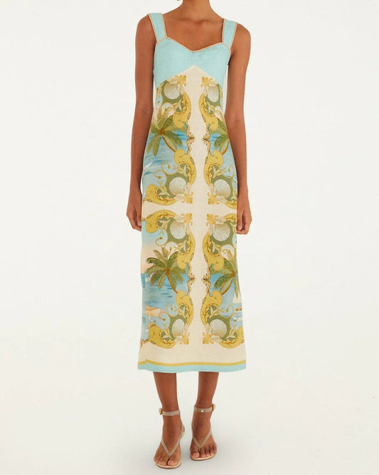Farm Rio Multicolor Royal Sea Maxi Dress