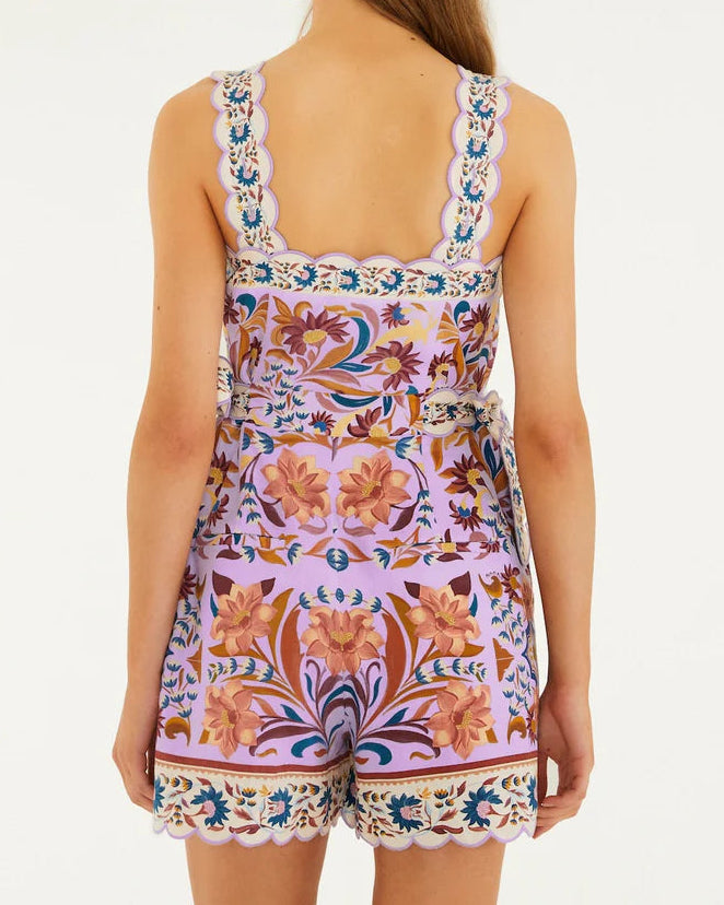 Farm Rio Flower Tiles Romper