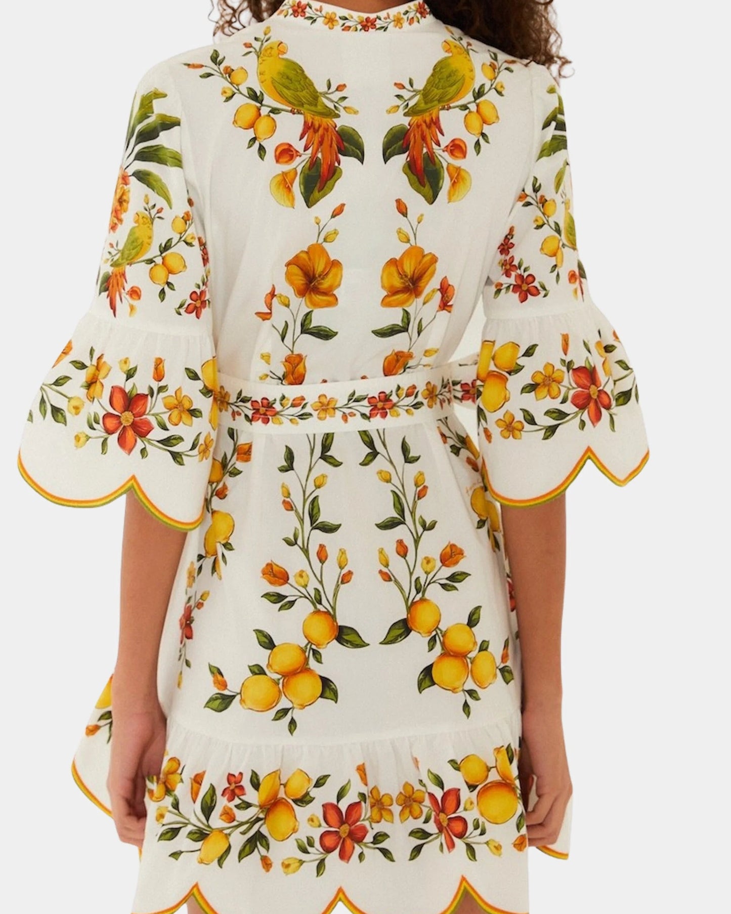 Farm Rio Lemon Bouquet Dress