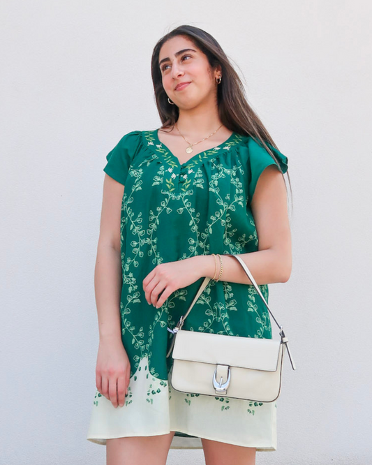Anna Cate Eloise Dress | Teal Stem