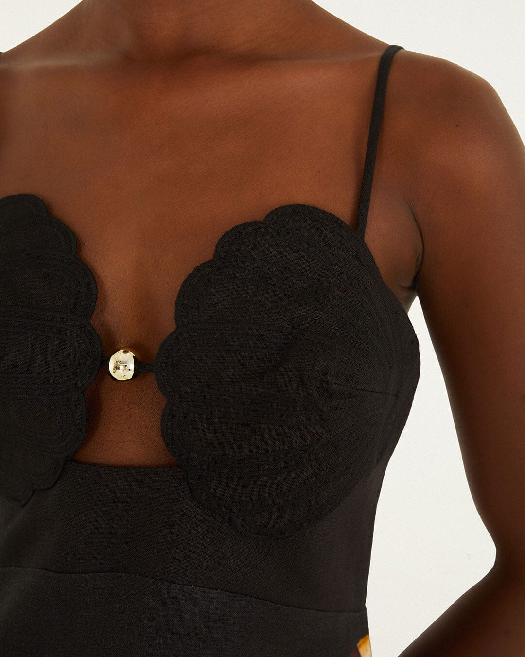 Farm Rio Ammonite Shell Cut-Out Mini Dress
