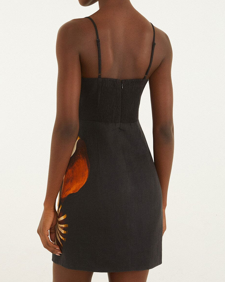 Farm Rio Ammonite Shell Cut-Out Mini Dress