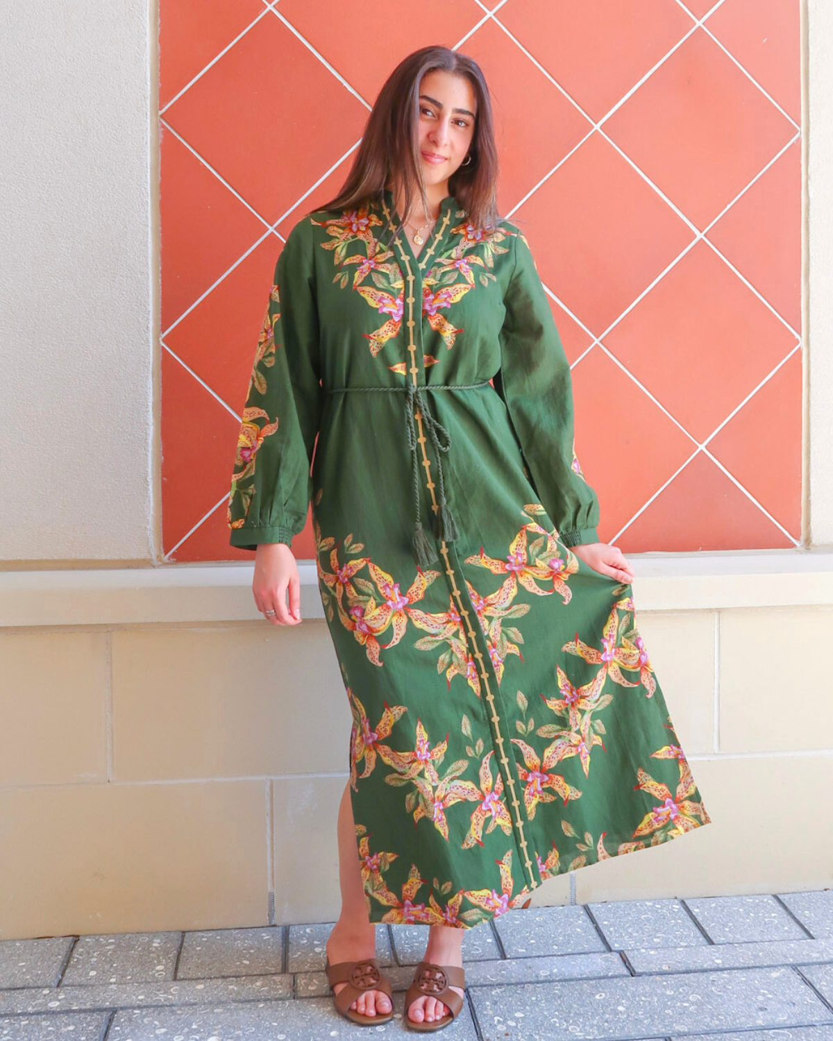 flowy caftan dress Maxi Beach Kaftan Dress Recycled Sari Beige Red Boho Caftan, Flowy Resort Wear XL