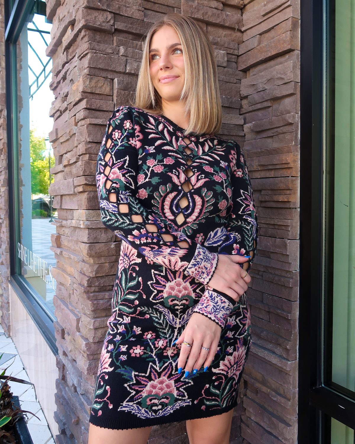 Farm Rio Marvelous Garden Knit Dress