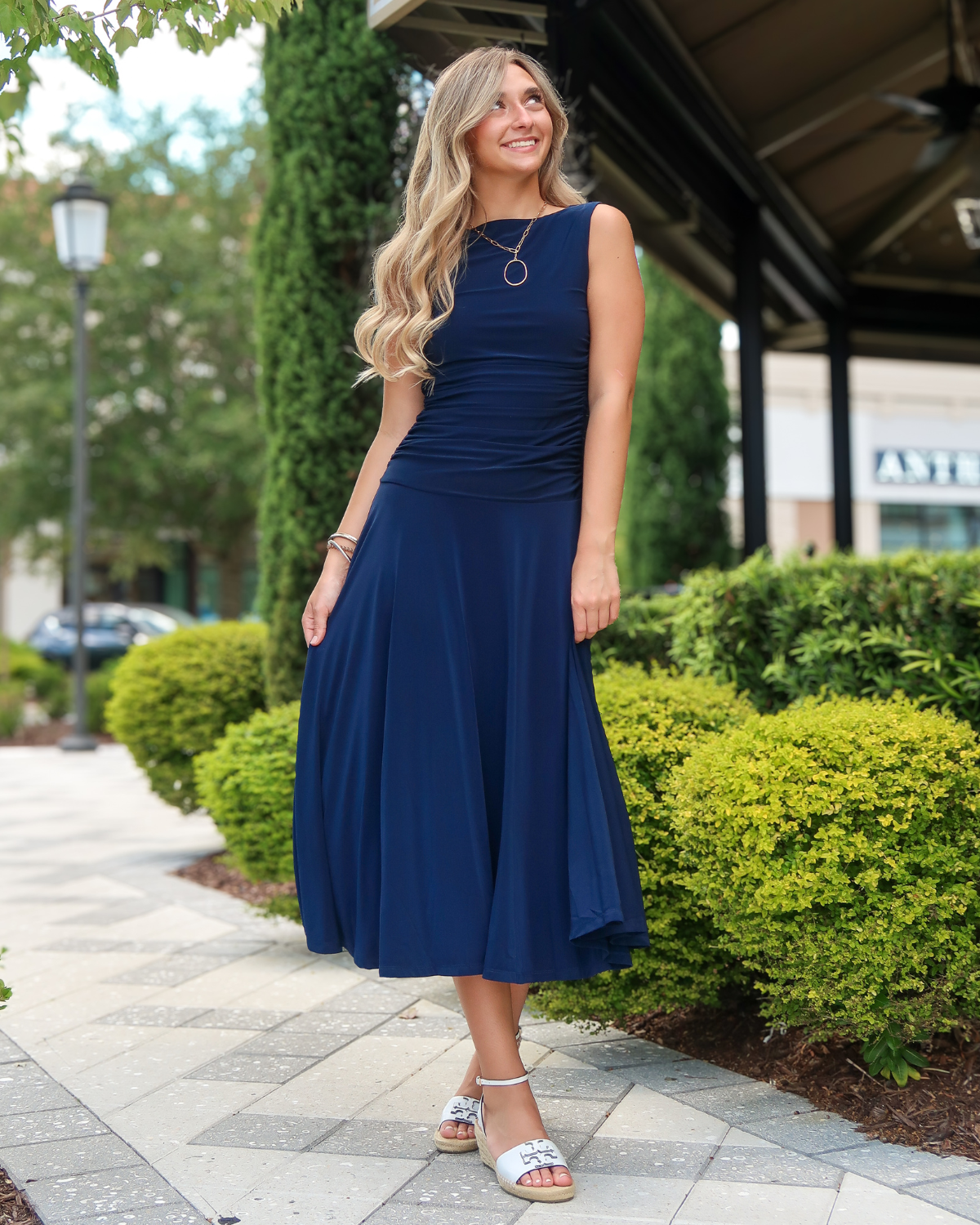 ASTR Navy Maxi Dress