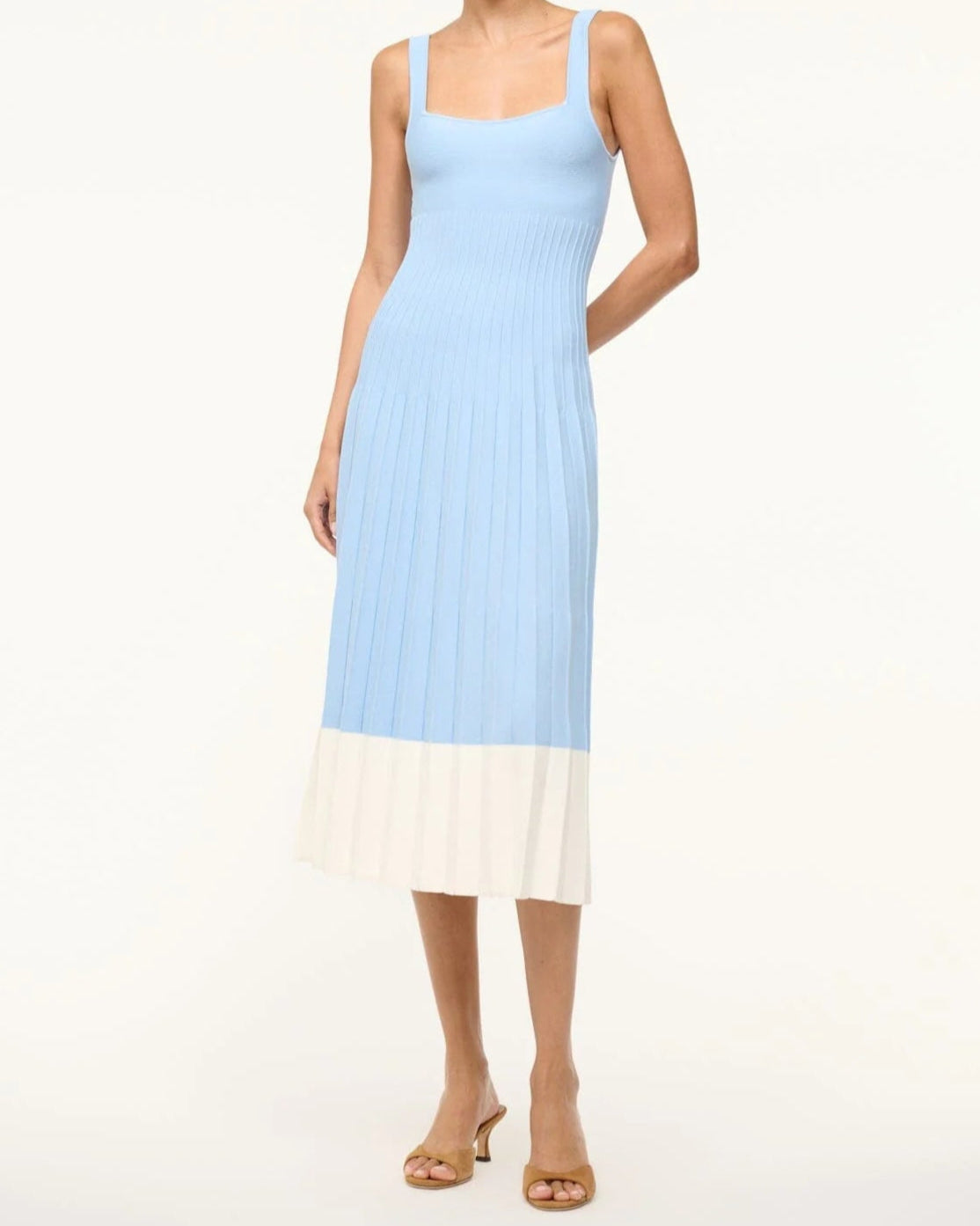 Staud Ellison Dress | Clear Blue White