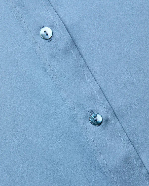 L'Agence Dani Silk Blouse | Blue Mist