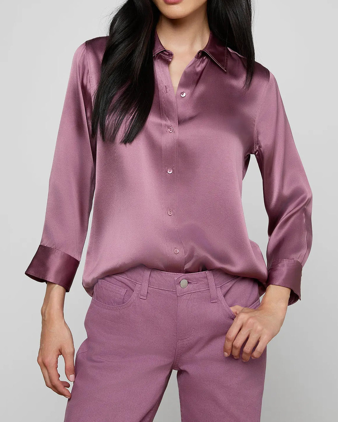 L'Agence Dani Silk Blouse | Dusty Orchid
