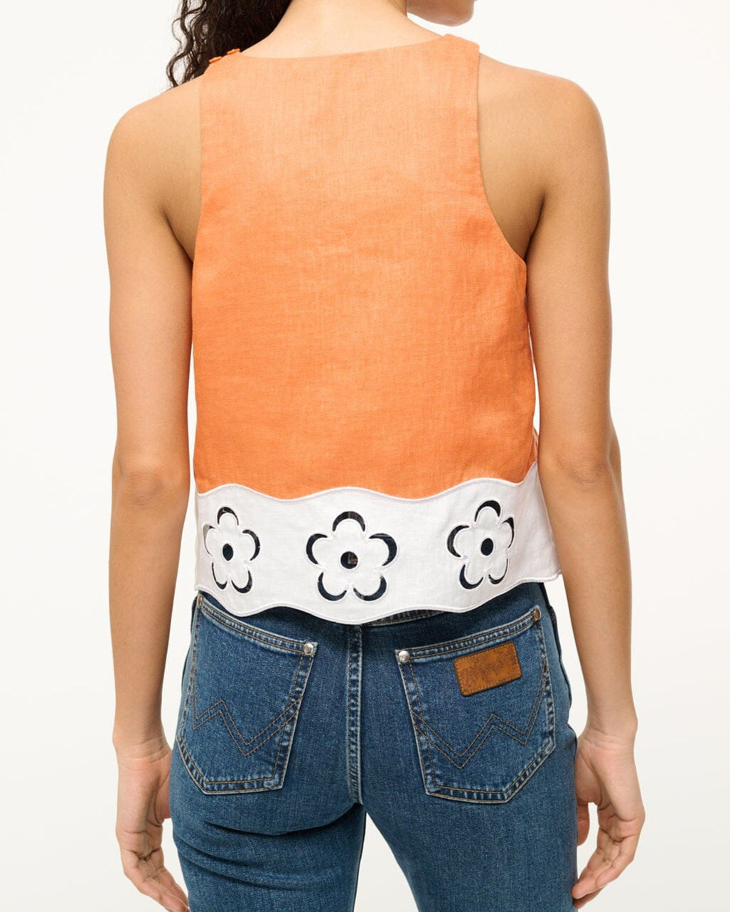 Staud Mika Linen Top | Apricot White Narcissus Gainesville Staud Mika Linen Top | Apricot White Narcissus Gainesville