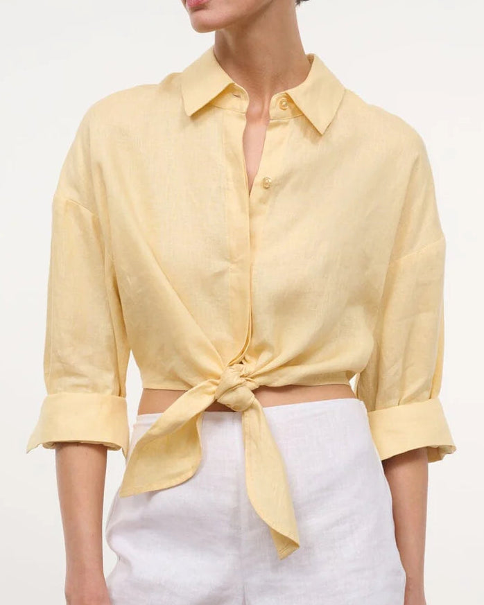 Staud Lisa Linen Top | Butter