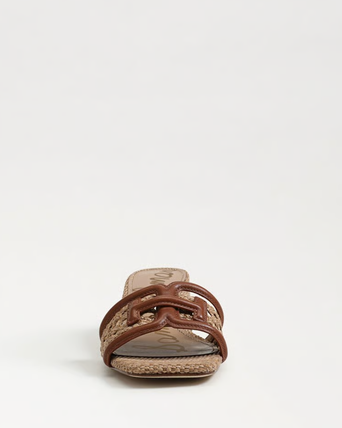 Sam Edelman Waylon Weave Slide Sandal | Rich Cognac Leather