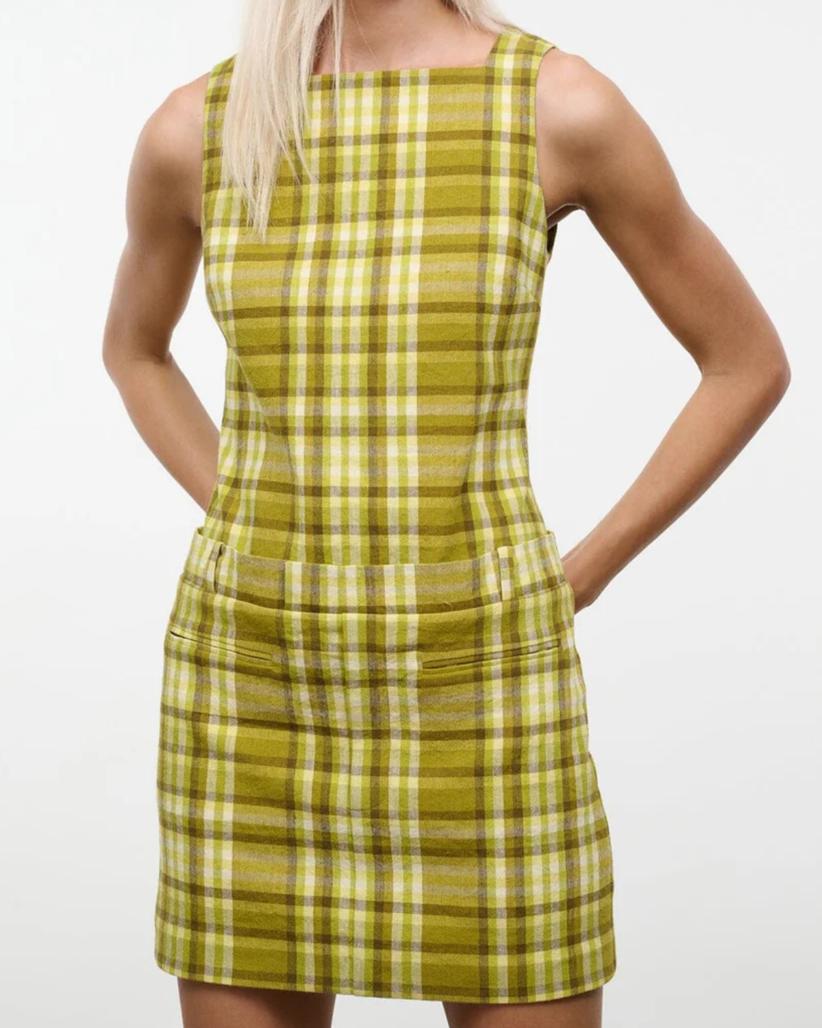 Staud Shea Dress | Pepperoncini Plaid