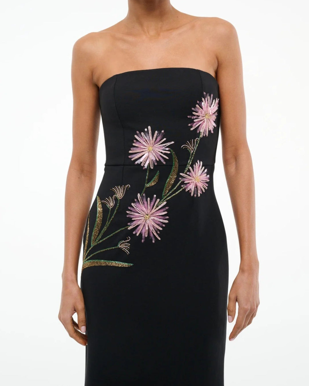 Staud Brooke Dress Dahlia Daydream | Black