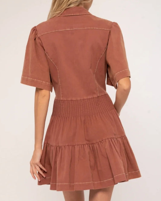 Love the Label Liane Dress | Copper Brown